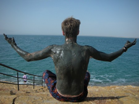 Zen with the Dead Sea. Either that, or I'm stuck in this position and I can't get out!