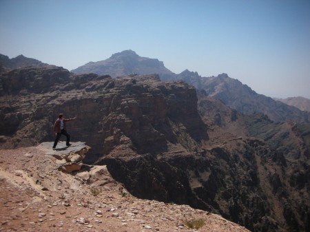 On the edge of the last range on the edge of Petra. Watch your step...