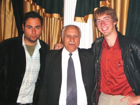 Amro, Sadi, and I at his son's wedding reception