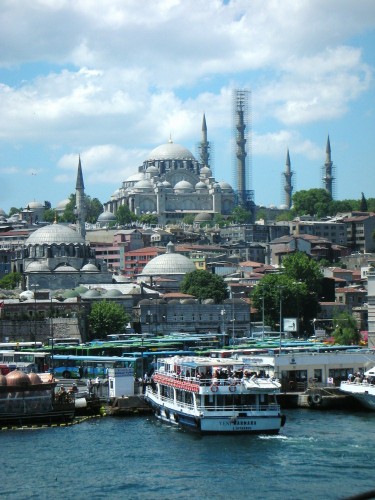 In Istanbul, they know how to make their mosques: icicle minarets, domes galore, stack 'em high