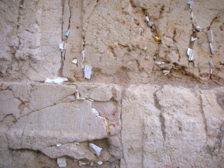 It was amazing how resourcefully the tiny scraps of paper were tucked into even the smallest of cracks