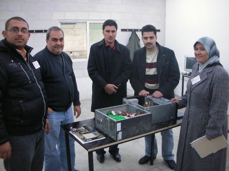 At the end of the first class; comparing the insides of a computer from 2002 versus one from 2009