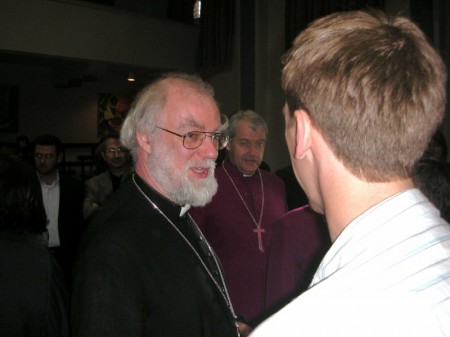 Archbishop Williams stopped to have a little chat with me...