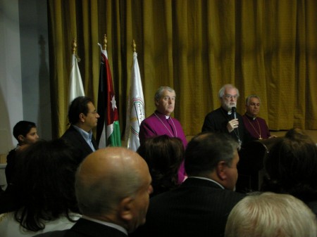 From left to right: the Mayor of Amman, the Bishop of Ireland, and Archbishop Williams