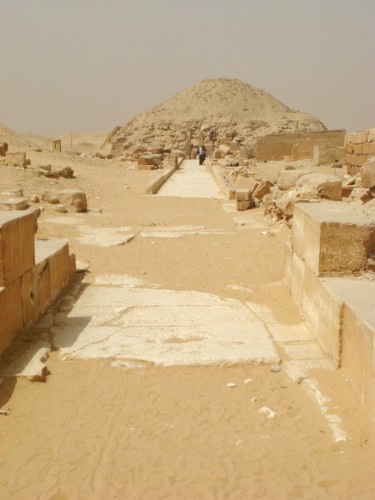 Causeway and Pyramid of Unas: Folks, this is what happens if you don't cover your eternal resting place in some sort of stone shell: it turns into a sandcastle.