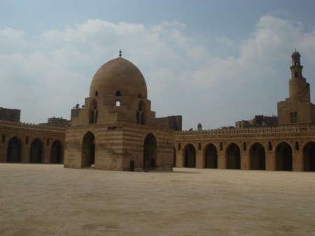 We stopped briefly at the Mosque of Ibn Tulun on our way out of Islamic Cairo - the oldest still-working mosque in the city from 876 AD