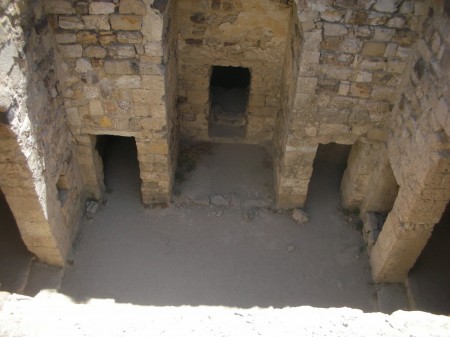 The interior of the Mamluk palace, from the regular stones of the High Court above