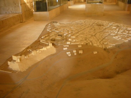 This 2x2 meter model of Karak and its high-ground castle are prominently featured in the small museum