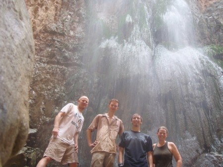 Under the 2nd largest waterfall, courtesy of Nelle's waterproof camera
